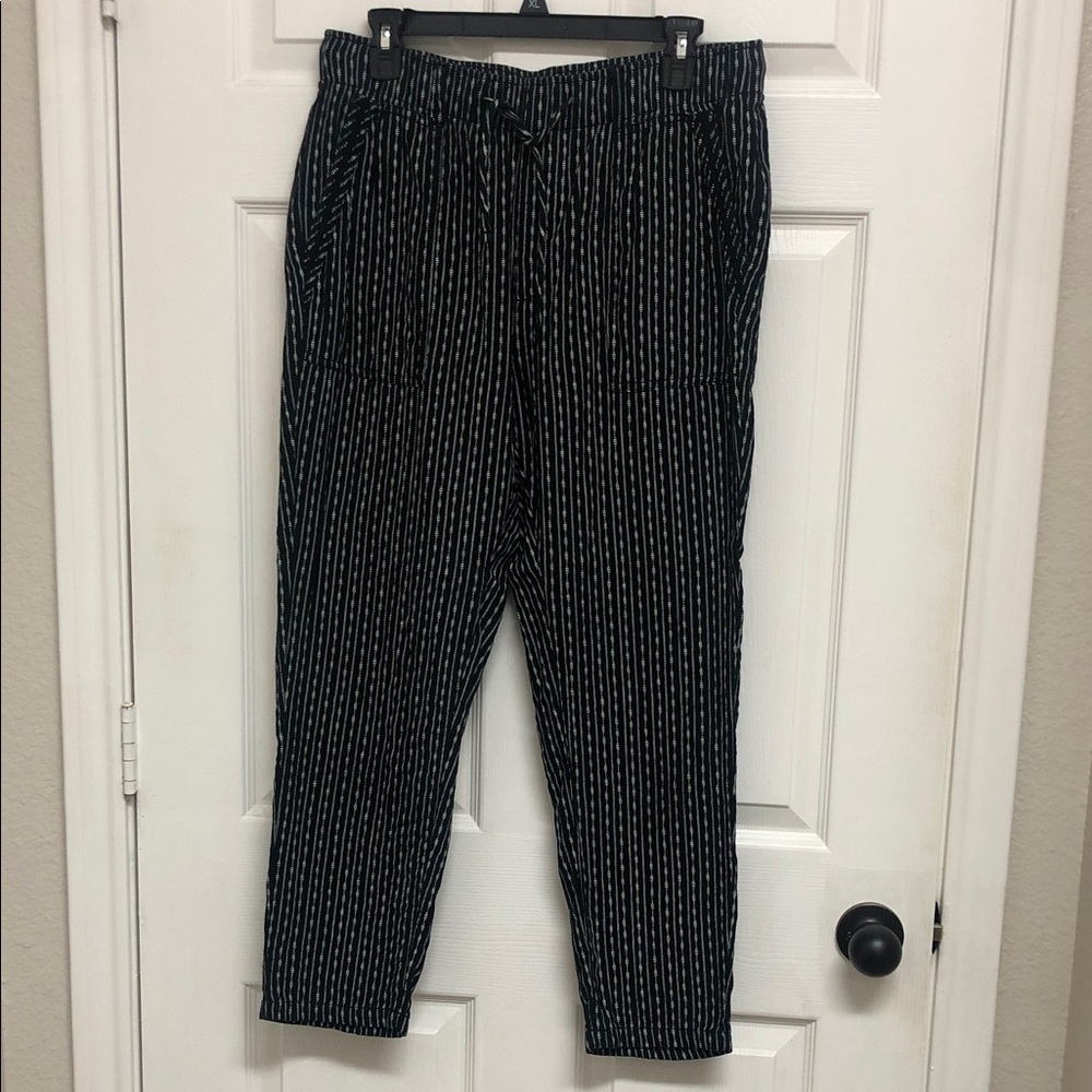 Old Navy Striped Joggers in Black and White